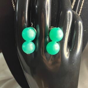 Chic Turquoise Pop Bead Earring screw backs